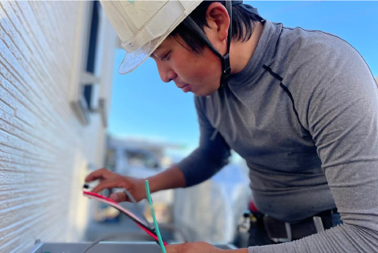 工事で顧客の家に伺う際は細心の注意で対応